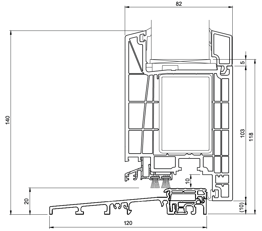 Aluminium onderdorpel